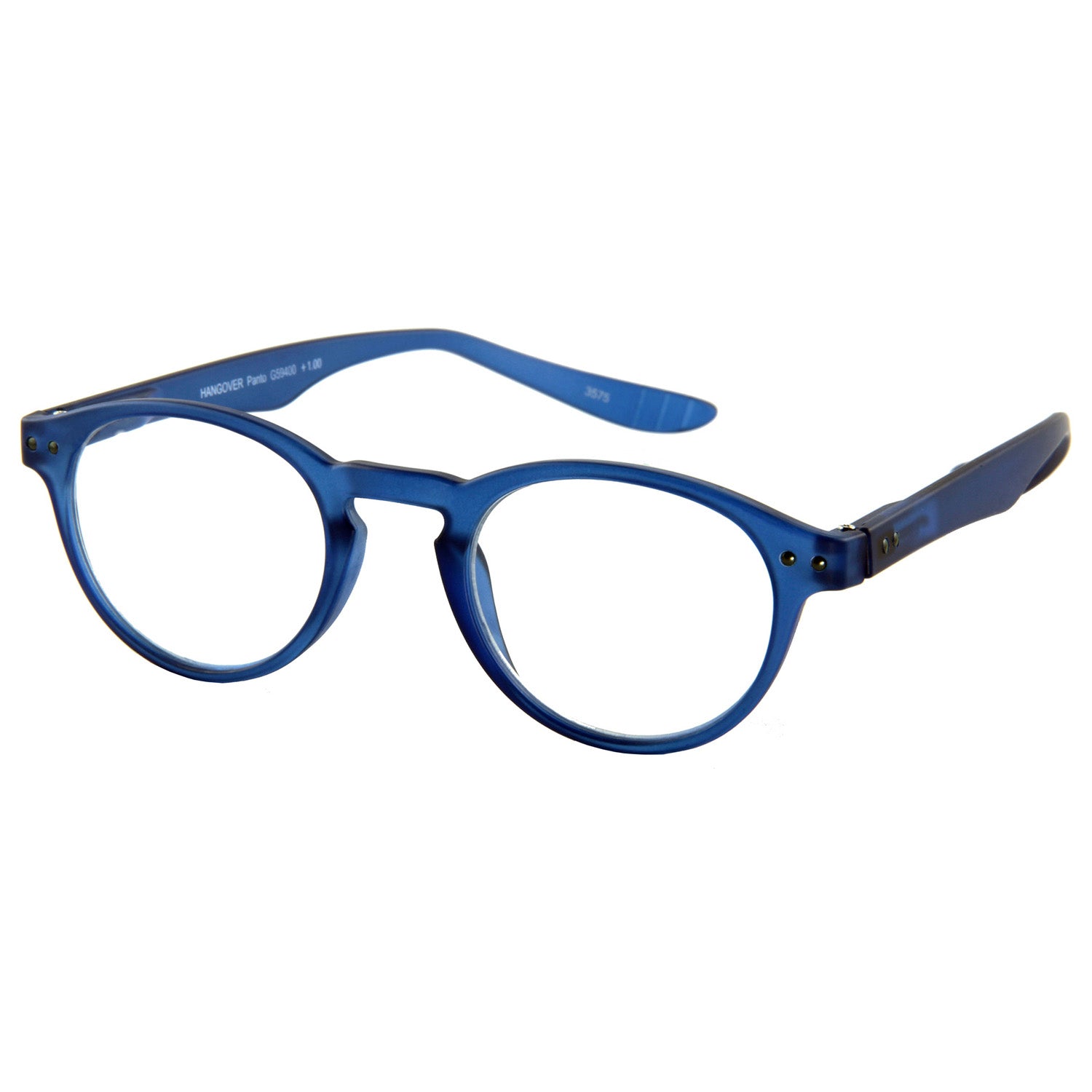 I NEED YOU Lesebrille -HangOver Panto Blau Seite