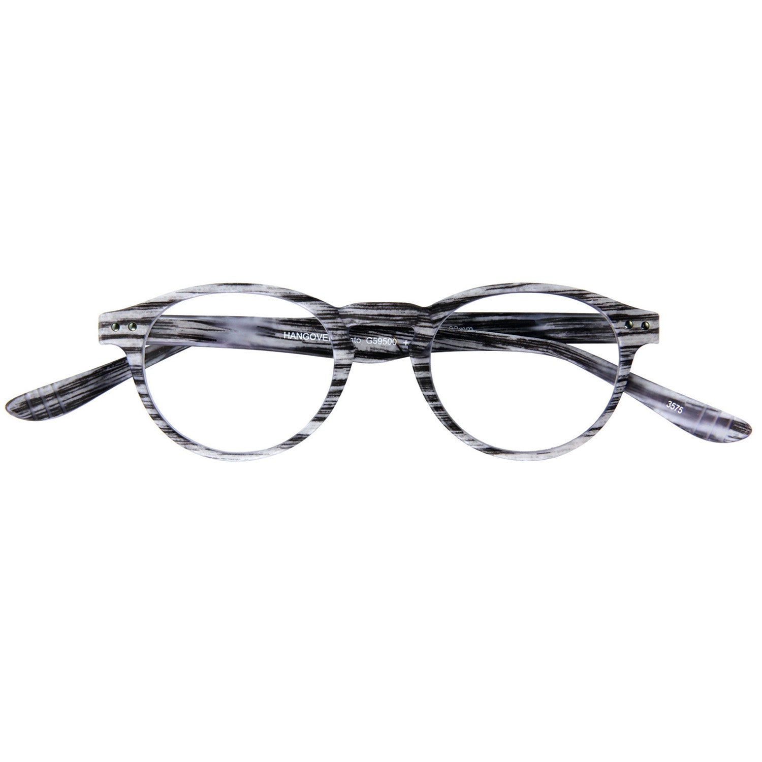 I NEED YOU Lesebrille -HangOver Panto Schwarz-Grau