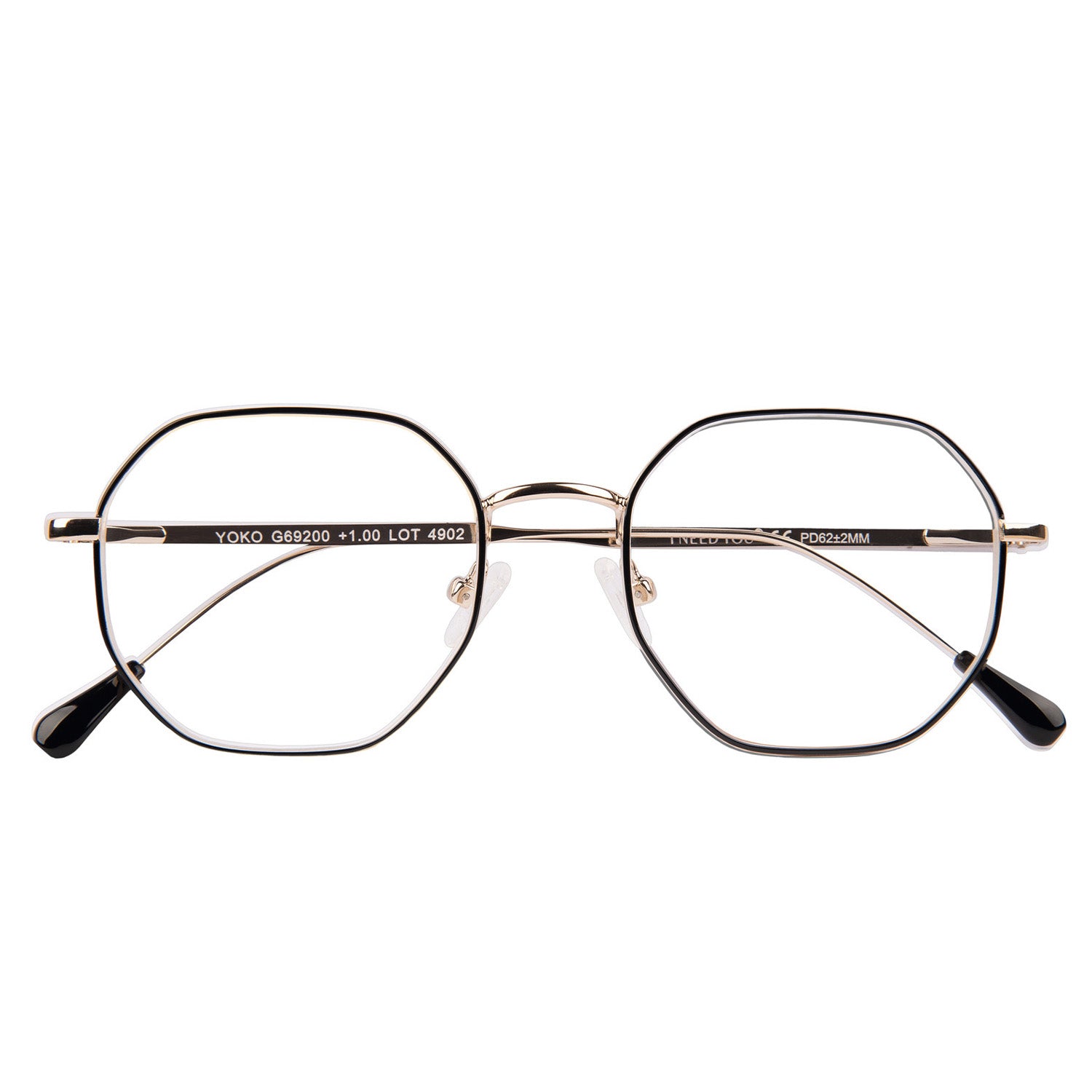 I NEED YOU Lesebrille -Yoko Schwarz-Gold