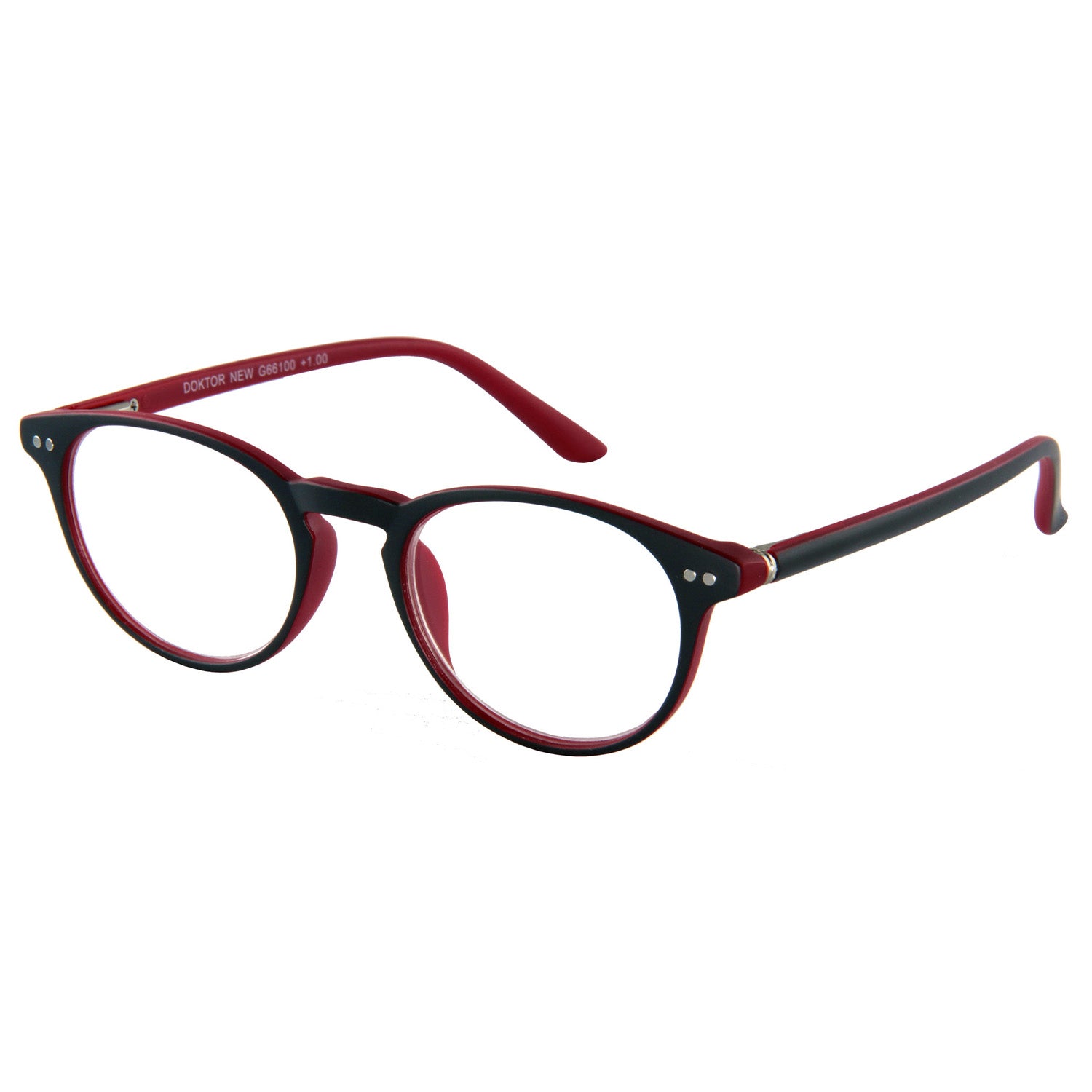 I NEED YOU Lesebrille -DoktorNew Grau-Rot Seite